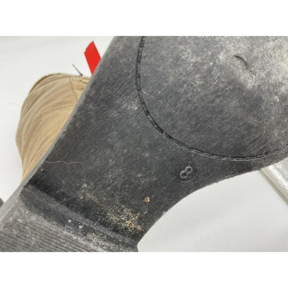 Qupid Boots Womens Size 8 Brown Knee High Lace Up Faux Suede Fleece Lined Zip - Picture 15 of 16